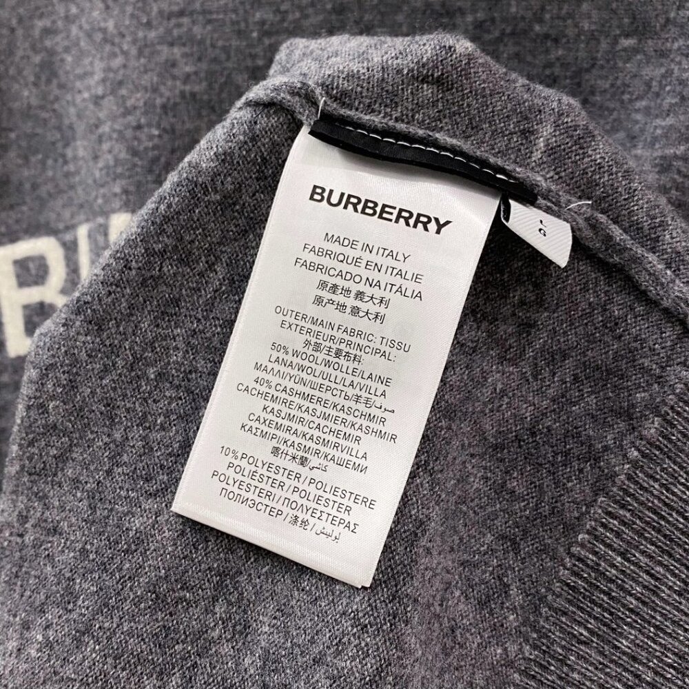 Burberry Gray Classical Pattern Sweaters - image 8